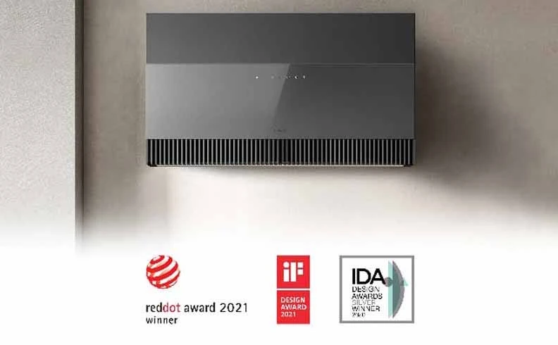 Elica hoods win the Red Dot Design Award, the Plus X Award and the A'Design Award