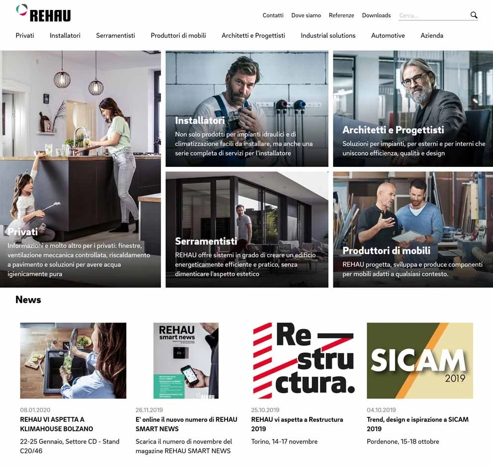 The Rehau website is renewed in its look and content