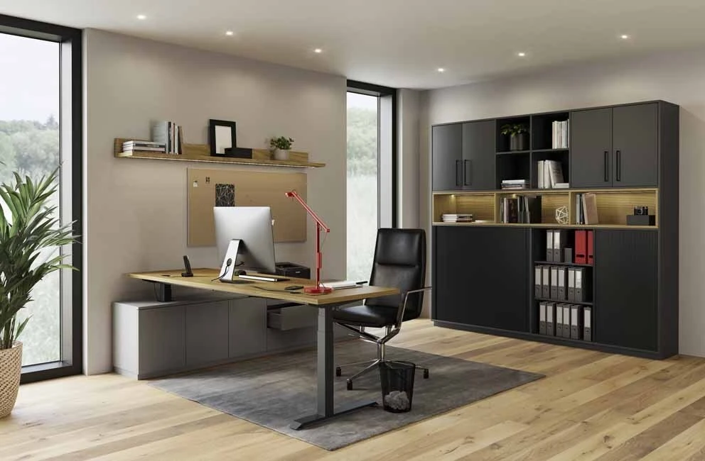 Ostermann E-Desk Redocol: now also available in the trendy color anthracite gray